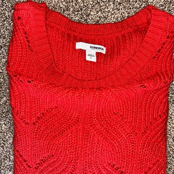 Women’s Sonoma red knit sweater - Picture 3 of 3